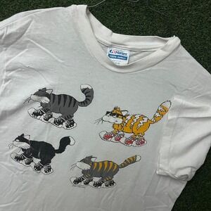 Vintage 80s Lifestyles 4‎ Cats Single Stitch Tee Shirt